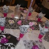 Table setting custom dance pink