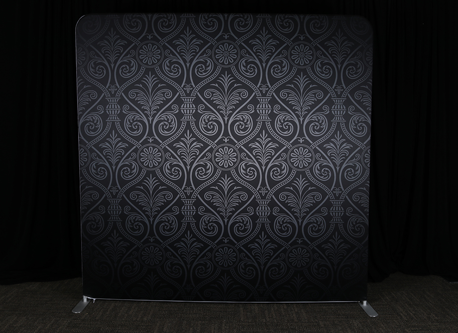 RTH Photo Booth Backdrops - Black Damask