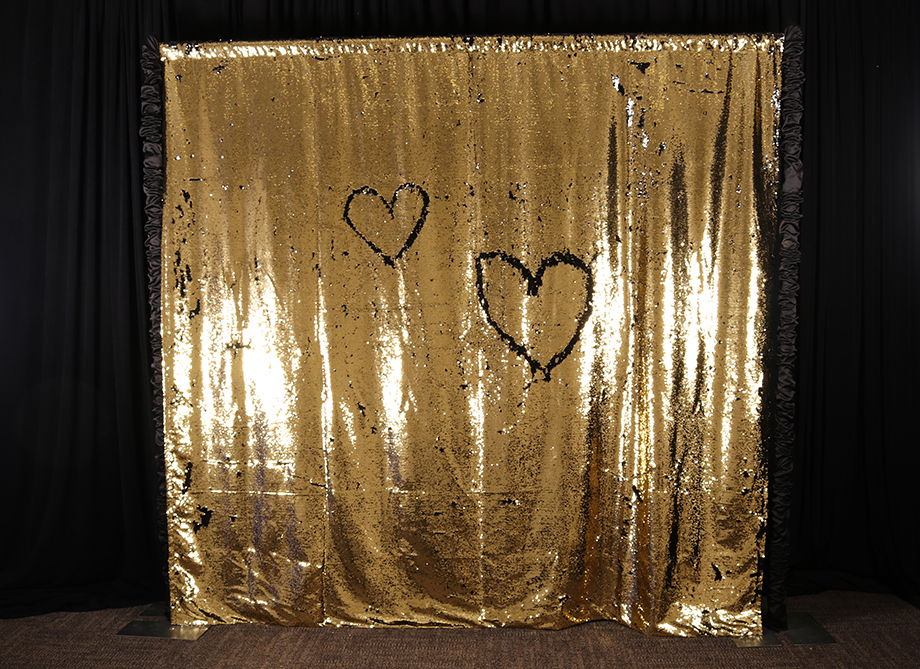 RTH Photo Booth Backdrops - Gold/Black Mermaid Backdrop