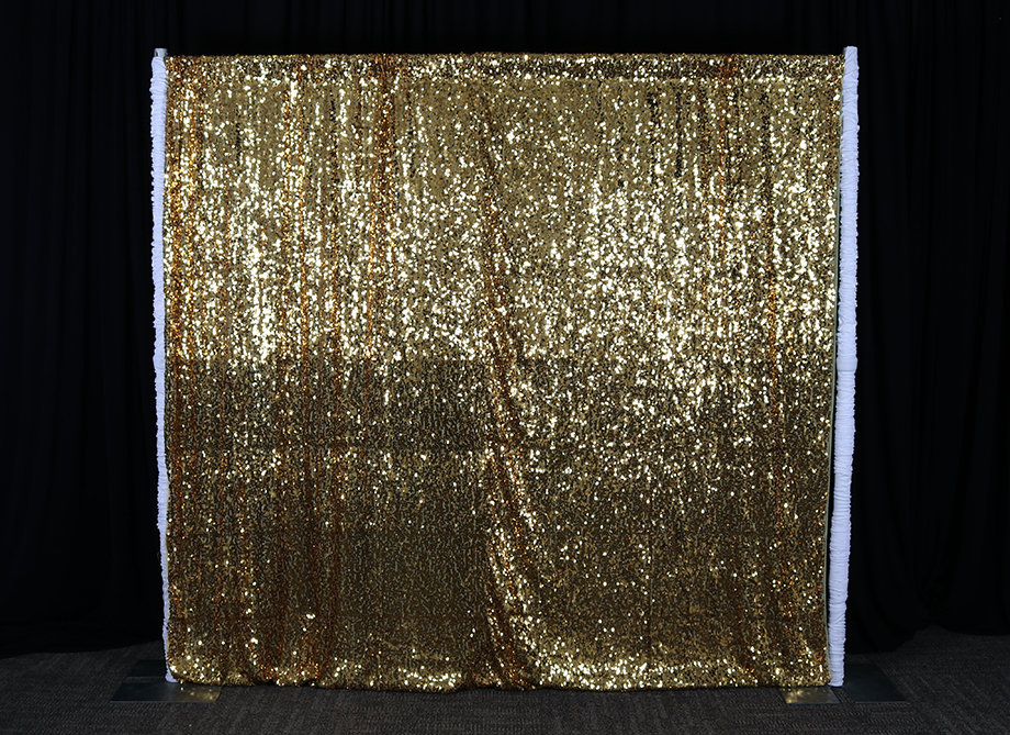 RTH Photo Booth Backdrops - Gold Sequin Curtain