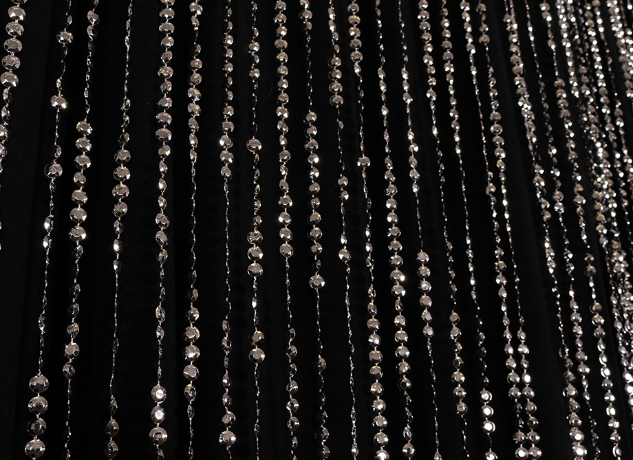 RTH Photo Booth Backdrops - Silver Bead Curtain